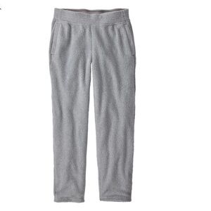 Patagonia Shearling cropped pants size XS elastic waist soft color Salt Grey